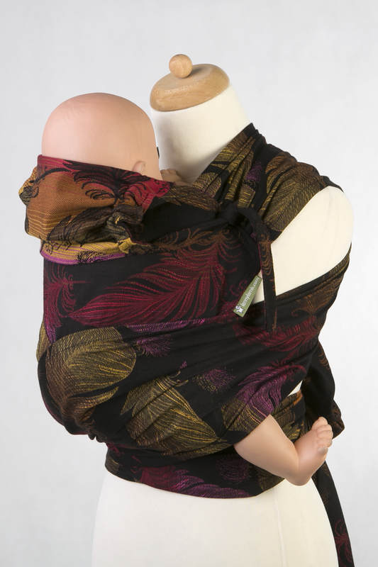 WRAP-TAI carrier Mini with hood/ jacquard twill / 100% cotton / FEATHERS OF FIRE #babywearing