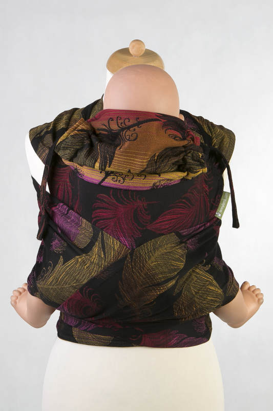 WRAP-TAI carrier Mini with hood/ jacquard twill / 100% cotton / FEATHERS OF FIRE #babywearing