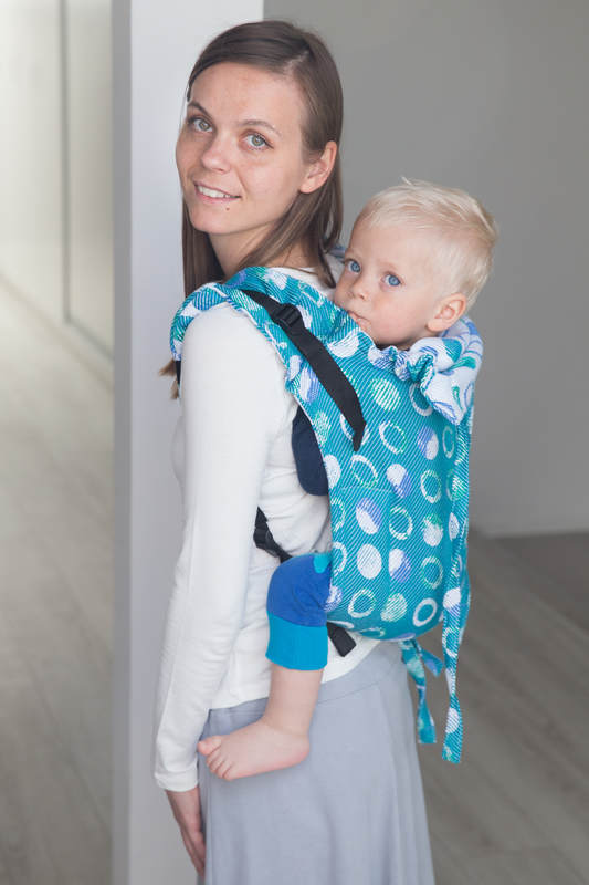 Lenny Buckle Onbuhimo baby carrier, standard size, jacquard weave (100% cotton) - MOTHER EARTH #babywearing