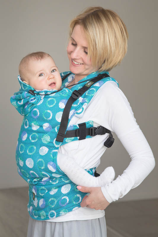 Ergonomic Carrier, Baby Size, jacquard weave 100% cotton - MOTHER EARTH - Second Generation #babywearing