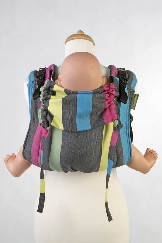Lenny Buckle Onbuhimo baby carrier, toddler size, broken-twill weave (100% cotton) - NIGHT #babywearing