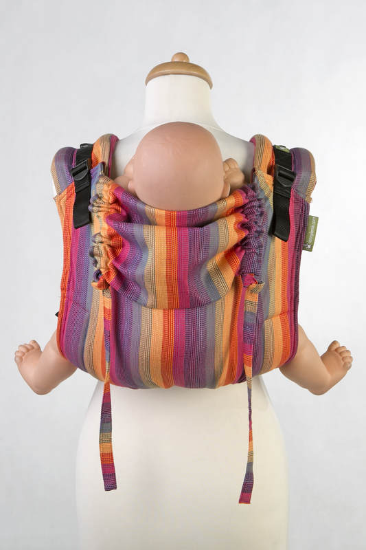 Lenny Buckle Onbuhimo baby carrier, standard size, broken-twill weave (60% cotton, 40% bamboo) - TROPICANA (grade B) #babywearing