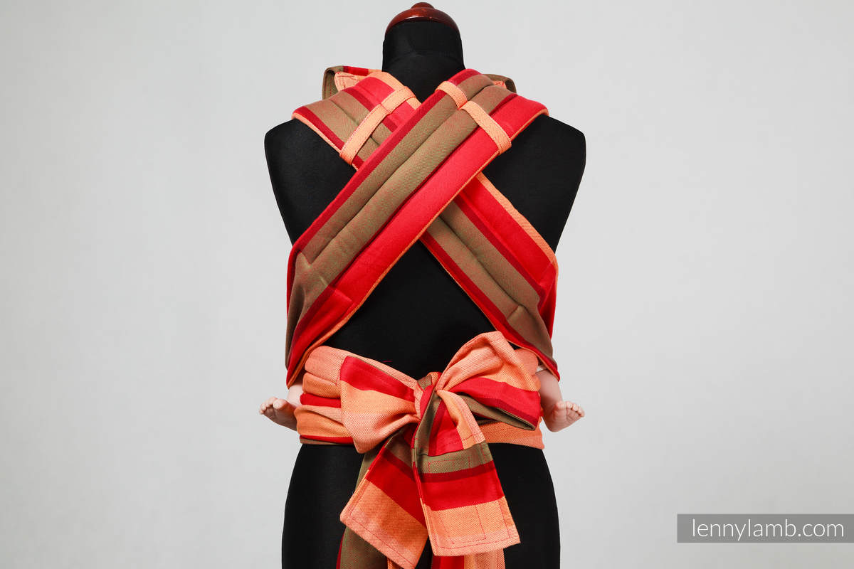 MEI-TAI carrier Toddler, broken-twill weave - 100% cotton - with hood, Autumn #babywearing