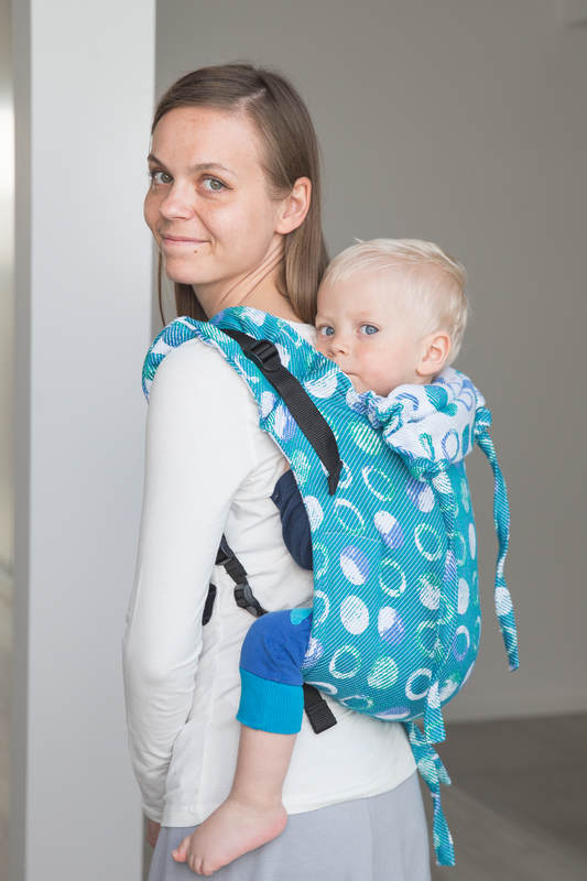 Lenny Buckle Onbuhimo baby carrier, standard size, jacquard weave (100% cotton) - MOTHER EARTH #babywearing