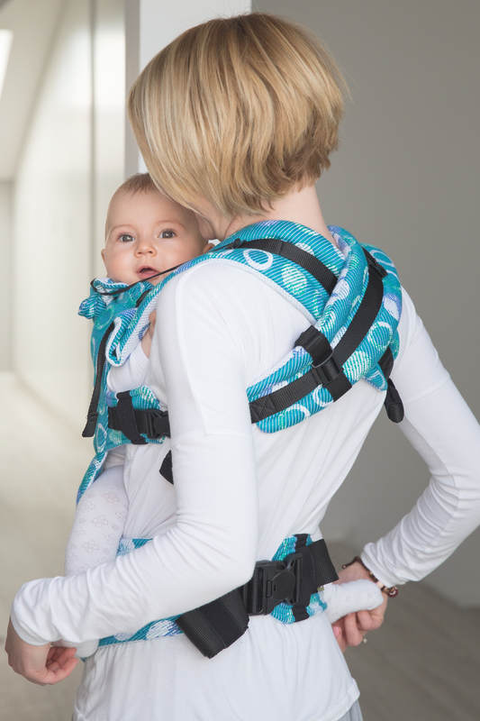 Nosidełko Ergonomiczne z tkaniny żakardowej 100% bawełna , Baby Size, MATKA ZIEMIA - Druga Generacja #babywearing