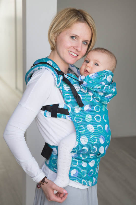 Nosidełko Ergonomiczne z tkaniny żakardowej 100% bawełna , Baby Size, MATKA ZIEMIA - Druga Generacja #babywearing
