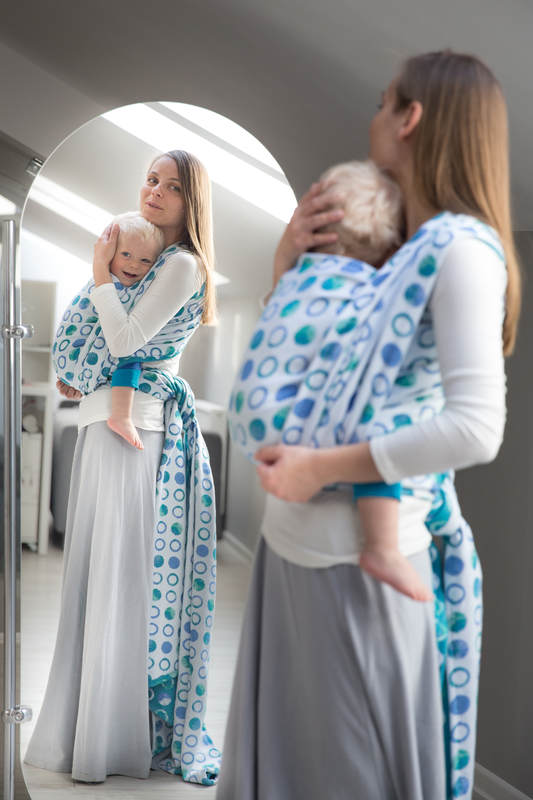 Żakardowa chusta do noszenia dzieci, bawełna - MATKA ZIEMIA - rozmiar XL #babywearing