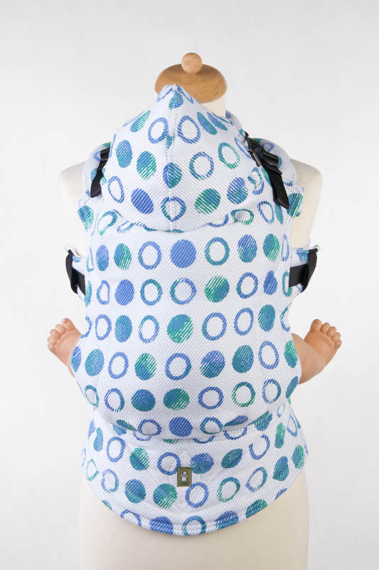 Ergonomic Carrier, Baby Size, jacquard weave 100% cotton - MOTHER EARTH Reverse - Second Generation (grade B) #babywearing