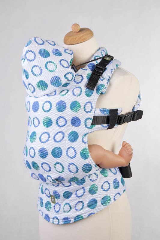 Ergonomic Carrier, Baby Size, jacquard weave 100% cotton - MOTHER EARTH Reverse - Second Generation (grade B) #babywearing