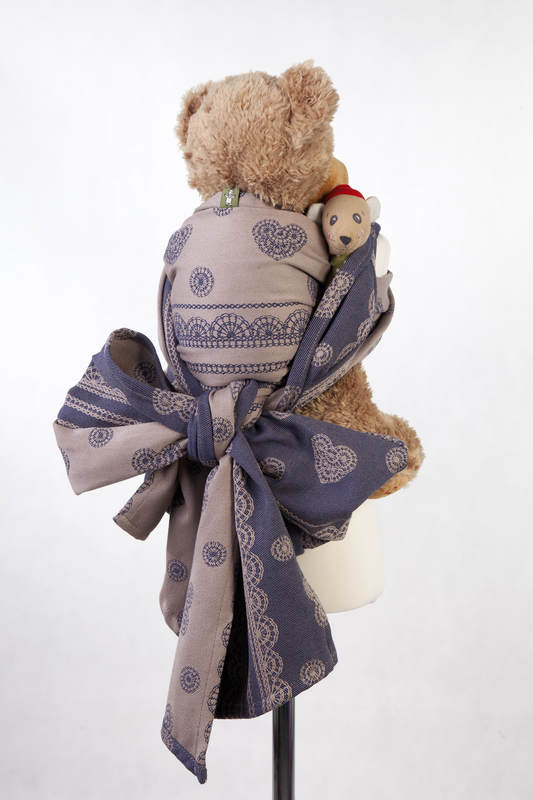 Doll Sling, Jacquard Weave, 100% cotton - BLUEBERRY LACE (grade B) #babywearing