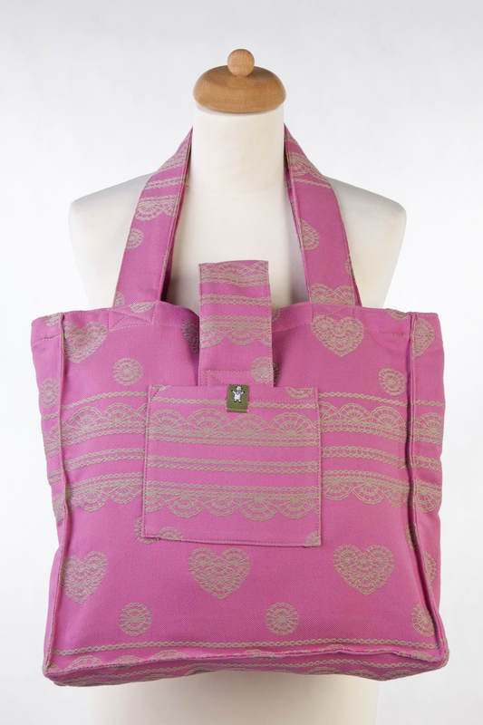 Shoulder bag made of wrap fabric (100% cotton) - CANDY LACE - standard size 37cmx37cm (grade B) #babywearing