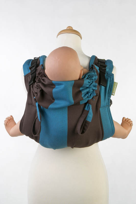 Lenny Buckle Onbuhimo baby carrier, standard size, broken-twill weave (100% cotton) - FOREST DEW (grade B) #babywearing