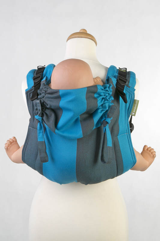 Lenny Buckle Onbuhimo baby carrier, standard size, broken-twill weave (100% cotton) - OCEAN DEPTH (grade B) #babywearing