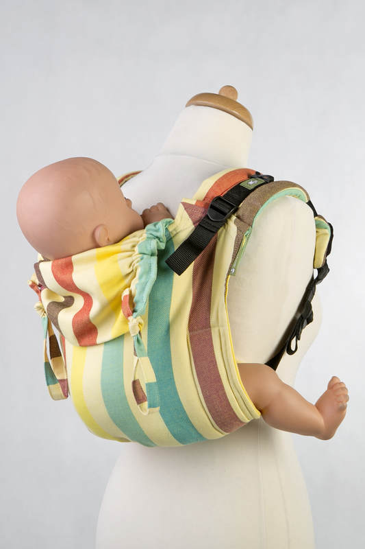 Lenny Buckle Onbuhimo baby carrier, standard size, broken-twill weave (100% cotton) - SUNNY SMILE (grade B) #babywearing