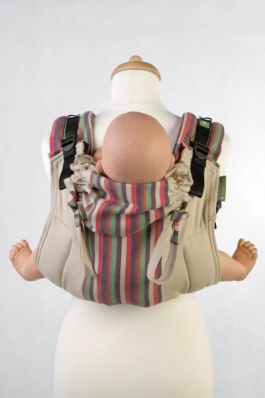 Lenny Buckle Onbuhimo baby carrier, standard size, broken-twill weave (100% cotton) - SAND VALLEY #babywearing