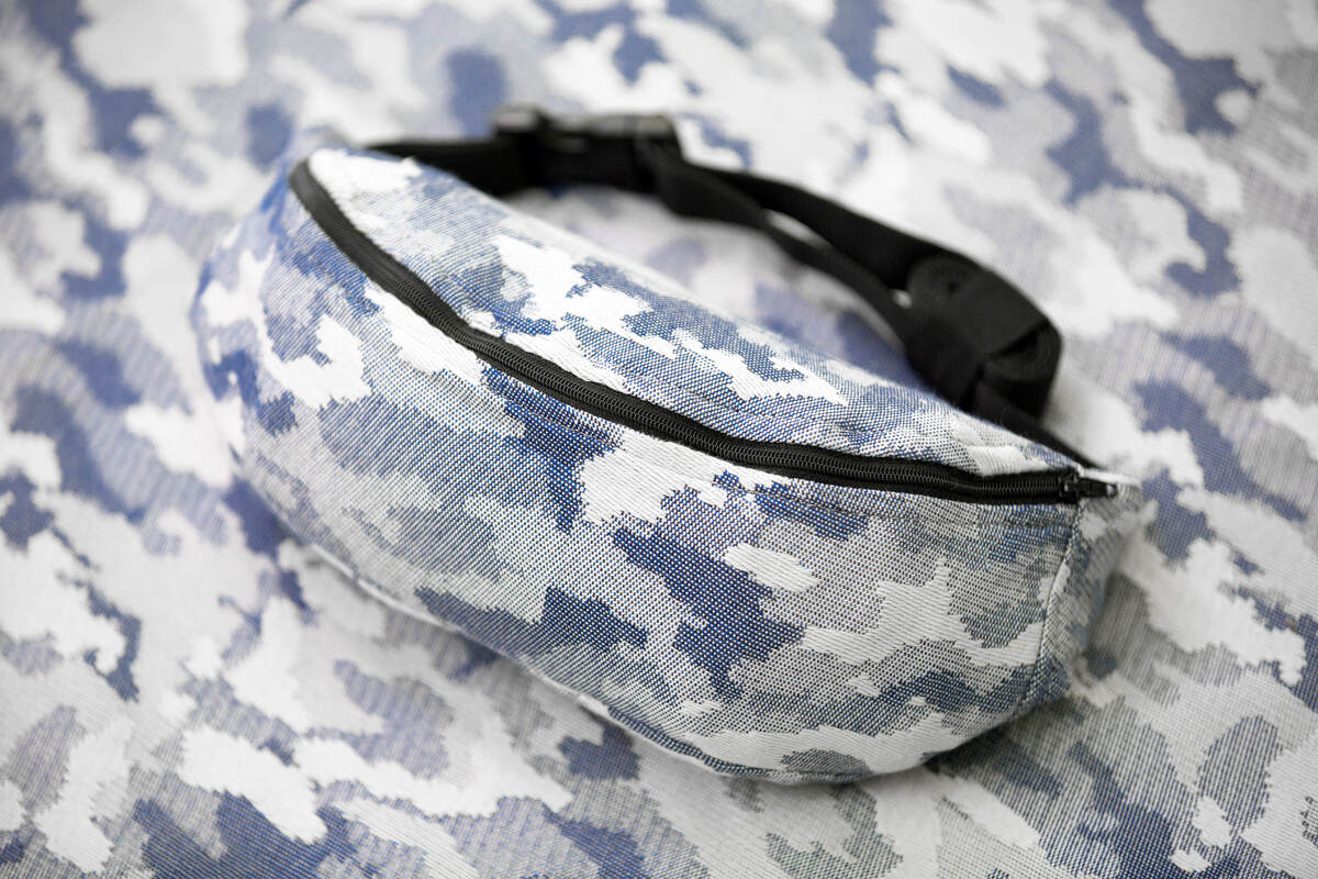 Waist Bag made of woven fabric, (100% cotton) - BLUE CAMO #babywearing