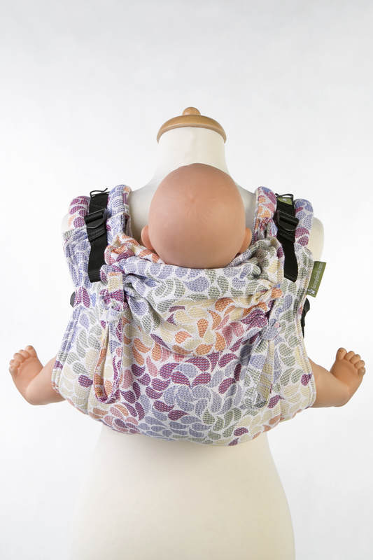 Lenny Buckle Onbuhimo baby carrier, standard size, jacquard weave (100% cotton) - COLOURS OF LIFE  (grade B) #babywearing