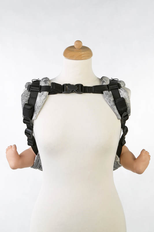 Lenny Buckle Onbuhimo baby carrier, standard size, jacquard weave (100% cotton) - POSEIDON #babywearing