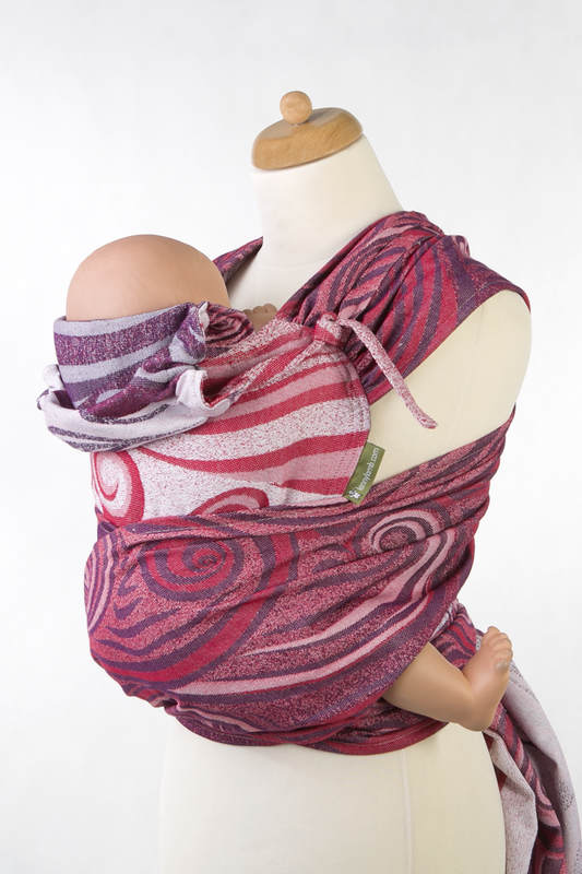 WRAP-TAI toddler avec capuche, jacquard/ 100% coton / MARON WAVES  #babywearing