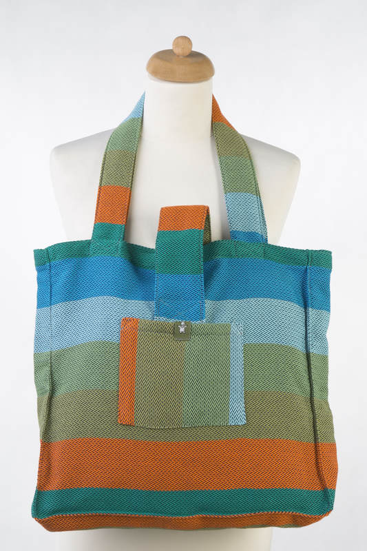 Shoulder bag made of wrap fabric (100% cotton) - LITTLE HERRINGBONE LANTANA - standard size 37cmx37cm #babywearing
