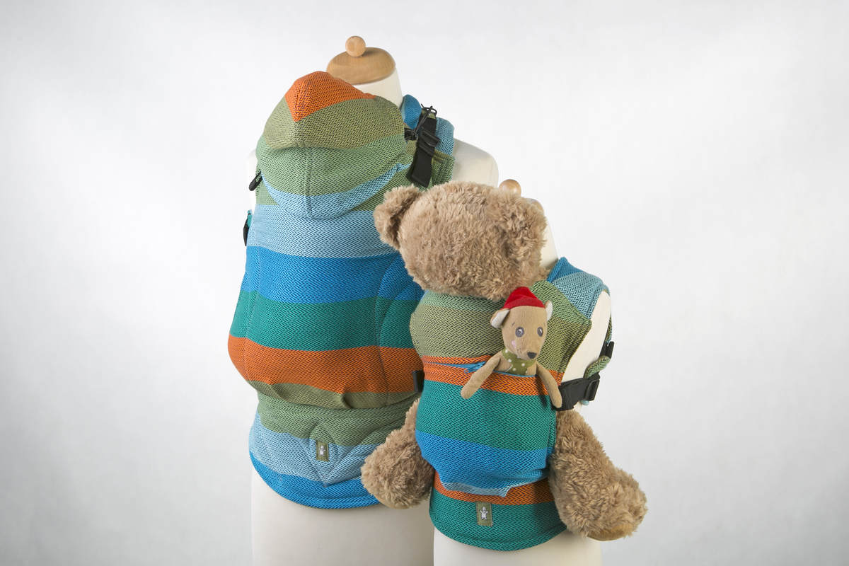 Puppentragehilfe, hergestellt vom gewebten Stoff (100% Baumwolle) - LITTLE HERRINGBONE LANTANA  #babywearing