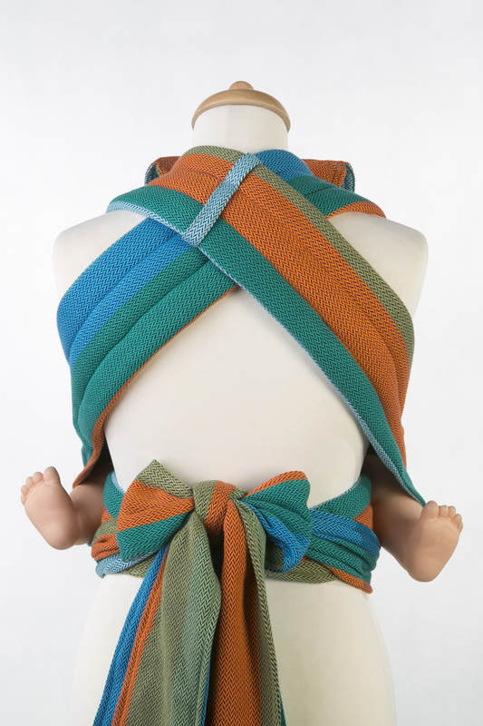 Mei Tai carrier Toddler with hood/ herringbone twill / 100% cotton / LITTLE HERRINGBONE LANTANA  #babywearing