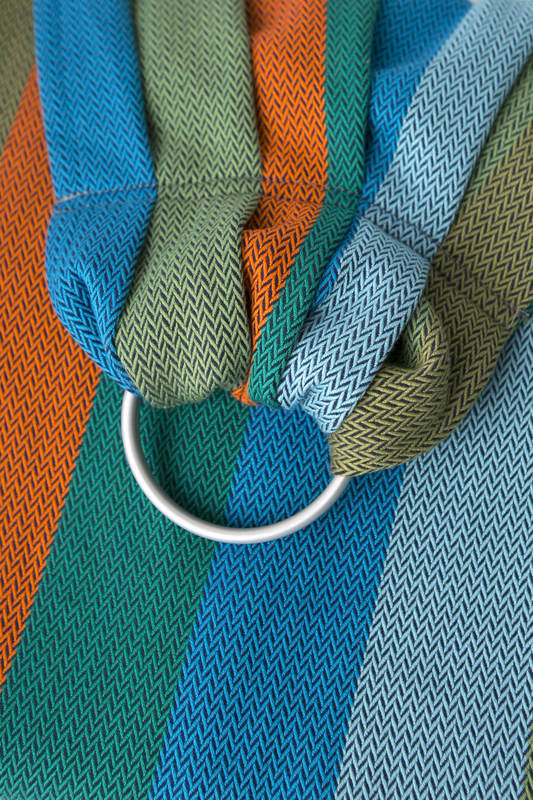 Ringsling, Jacquard Weave (100% cotton) - LITTLE HERRINGBONE LANTANA - standard 1.8m #babywearing