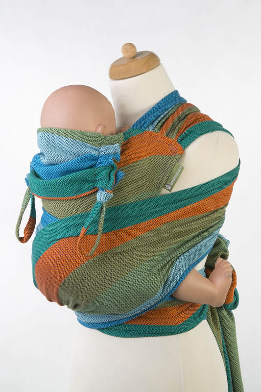 WRAP-TAI carrier Mini with hood/ Herringbone twill / 100% cotton / LITTLE HERRINGBONE LANTANA  #babywearing