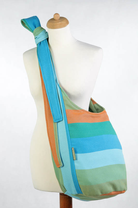 Hobo Tasche, hergestellt vom gewebten Stoff (100% Baumwolle) - LITTLE HERRINGBONE SUNFLOWER  #babywearing