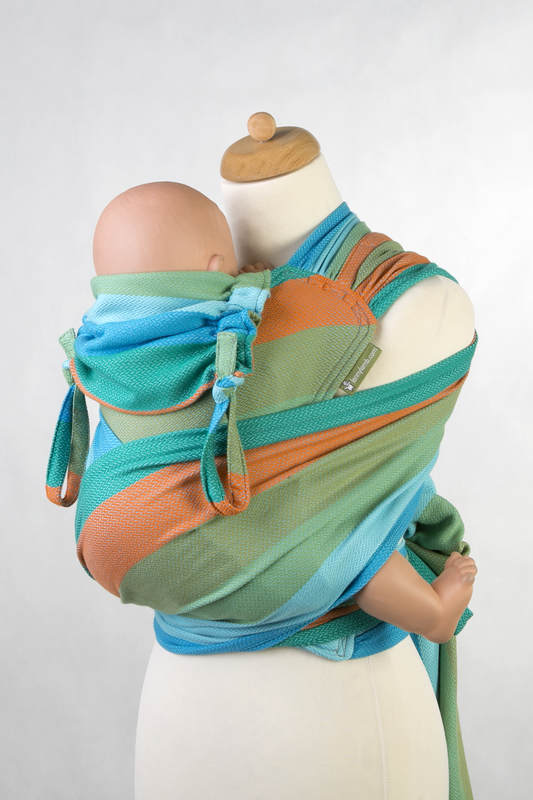 WRAP-TAI carrier Toddler with hood/ herringbone twill / 100% cotton / LITTLE HERRINGBONE SUNFLOWER #babywearing