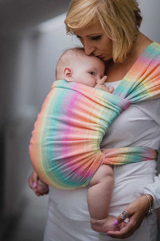 Baby Wrap, Herringbone Weave (100% cotton) - LITTLE HERRINGBONE IMAGINATION - size L #babywearing