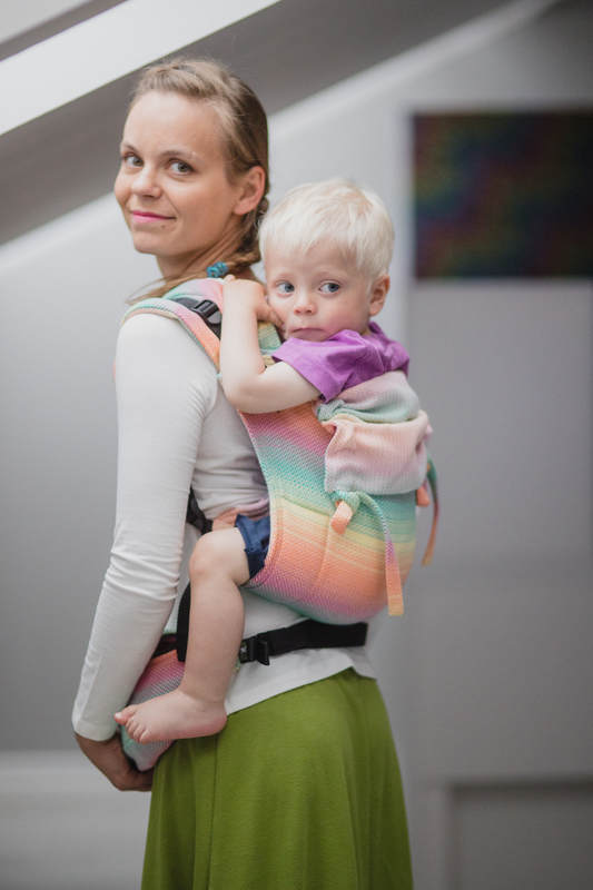 Nosidło Klamrowe ONBUHIMO splot jodełkowy (100% bawełna), rozmiar Toddler - MAŁA JODEŁKA WYOBRAŹNIA #babywearing