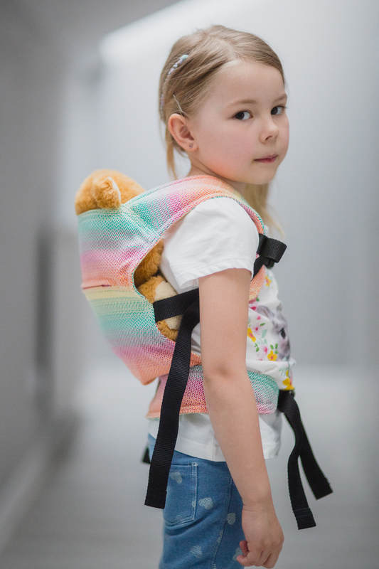 Doll Carrier made of woven fabric (100% cotton) - LITTLE HERRINGBONE IMAGINATION  #babywearing