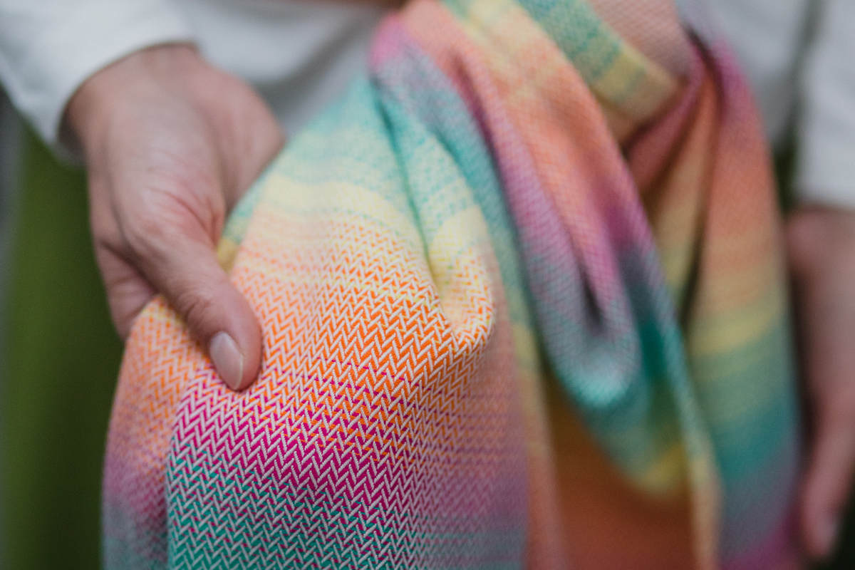 Fular, tejido Herringbone (100% algodón) - LITTLE HERRINGBONE IMAGINATION - talla XS #babywearing