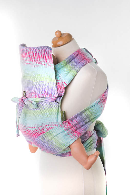 Mei Tai carrier Mini with hood/ herringbone twill / 100% cotton / LITTLE HERRINGBONE IMPRESSION #babywearing