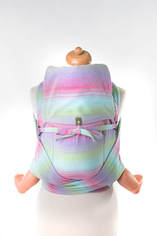 Mei Tai carrier Toddler with hood/ herringbone twill / 100% cotton / LITTLE HERRINGBONE IMPRESSION #babywearing