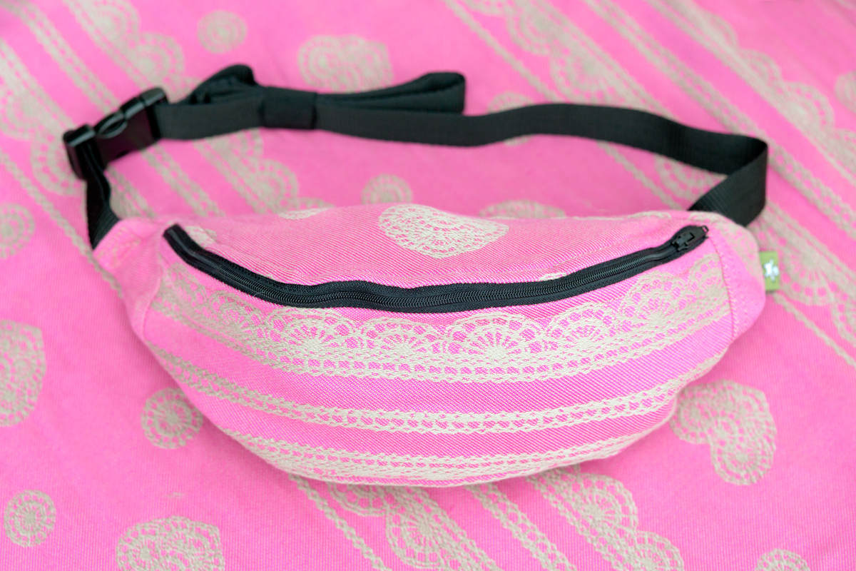 Waist Bag made of woven fabric, (100% cotton) - CANDY LACE #babywearing