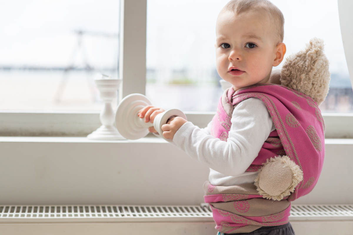Doll Sling, Jacquard Weave, 100% cotton - CANDY LACE #babywearing
