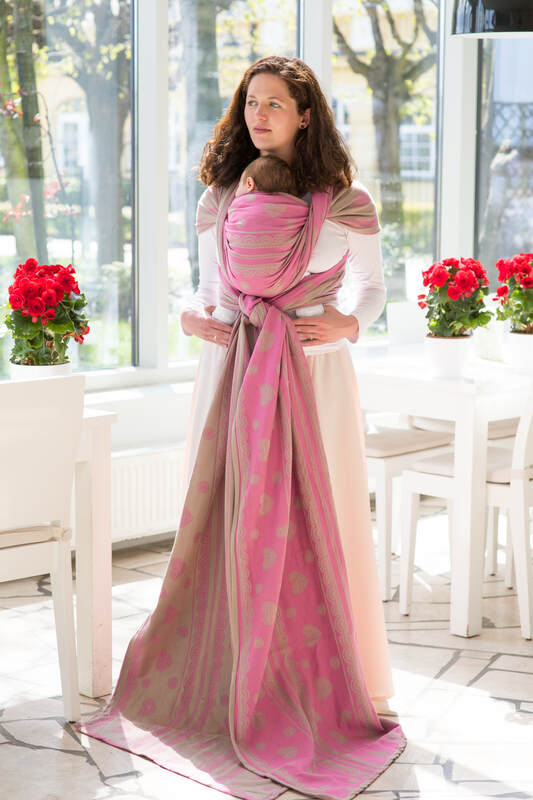 Baby Wrap, Jacquard Weave (100% cotton) - CANDY LACE - size M #babywearing