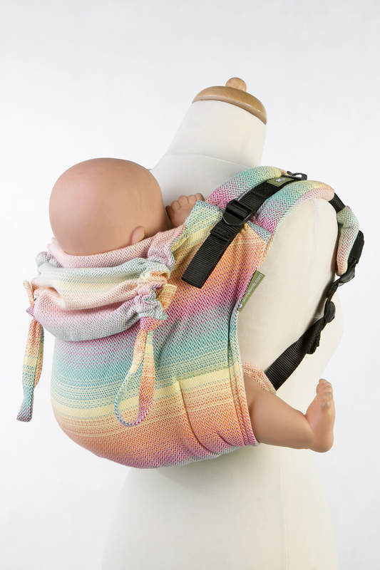 Lenny Buckle Onbuhimo baby carrier, standard size, herringbone weave (100% cotton) - LITTLE HERRINGBONE IMAGINATION  #babywearing