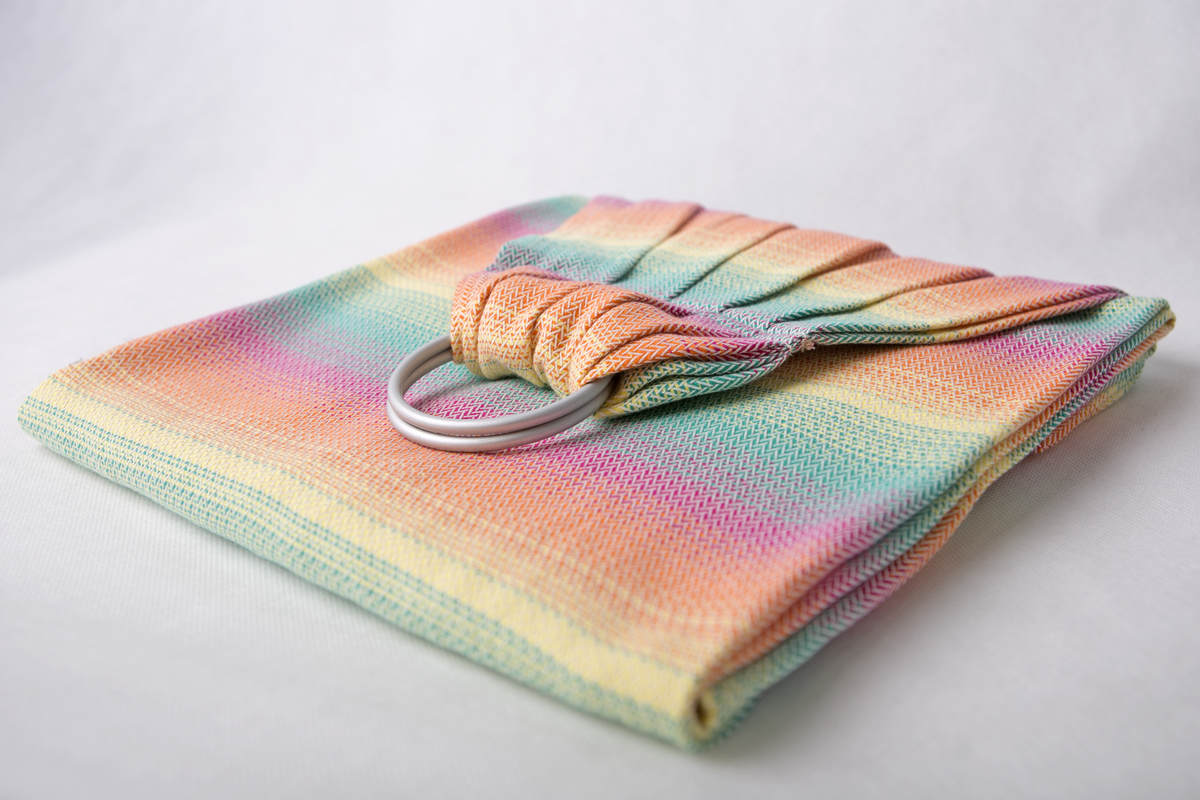 Bandolera de anillas, tejido Jacquard (100% algodón) - LITTLE HERRINGBONE IMAGINATION - standard 1.8m #babywearing