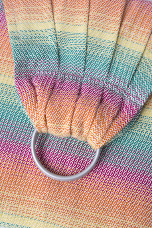Bandolera de anillas, tejido espiga (100% algodón) - LITTLE HERRINGBONE IMAGINATION - long 2.1m #babywearing