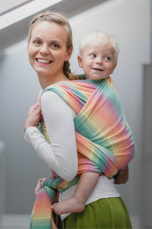 Baby Wrap, Herringbone Weave (100% cotton) - LITTLE HERRINGBONE IMAGINATION - size M #babywearing