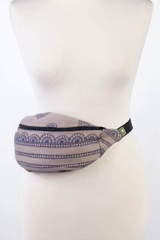 Sac banane en retailles d’écharpes, (100 % coton) - BLUEBERRY LACE REVERSE  #babywearing