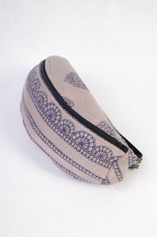 Sac banane en retailles d’écharpes, (100 % coton) - BLUEBERRY LACE REVERSE  #babywearing