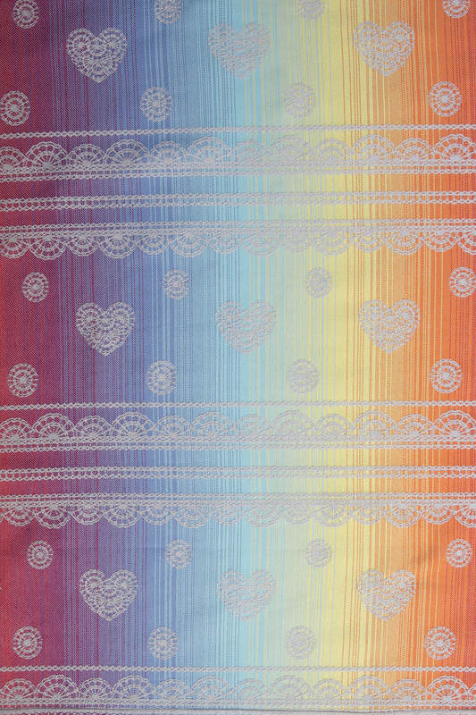 RAINBOW LACE SILVER, jacquard weave fabric, 100% cotton, width 140cm, weight 280 g/m² #babywearing