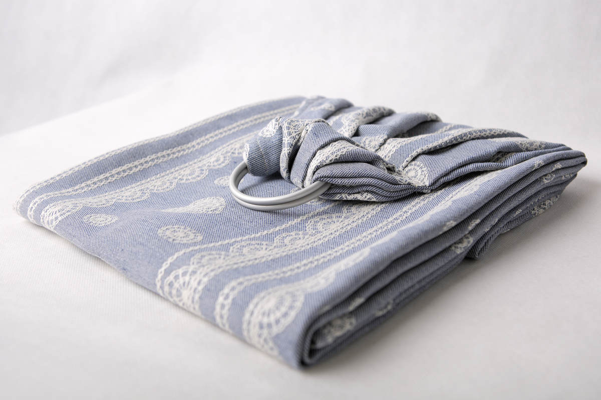 Ringsling, Jacquard Weave (60% cotton 28% linen 12% tussah silk) - ROYAL LACE - long 2.1m #babywearing