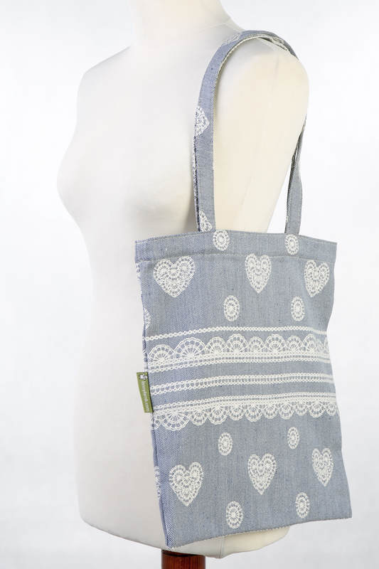 Shopping bag made of wrap fabric (60% cotton, 28% linen 12% tussah silk) - ROYAL LACE  #babywearing