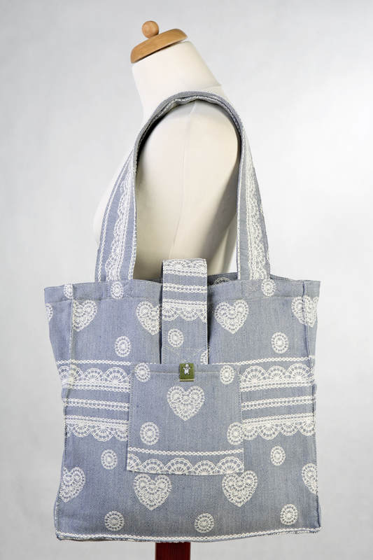 Bolso hecho de tejido de fular (60% algodón, 28% lino, 12% seda tusor) - ROYAL LACE - talla estándar 37 cm x 37 cm #babywearing