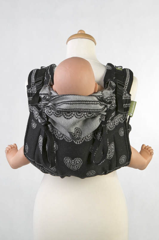 Nosidło Klamrowe ONBUHIMO  z tkaniny żakardowej (60% bawełna, 40% len), rozmiar Standard - KORONKA LNIANA GLAMOUR #babywearing